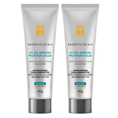 SkinCeuticals UV Oil Defense Tinted Kit com 2 Unidades – Protetor Solar com Cor FPS80 - Universal