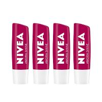 NIVEA Hidratante Labial Shine Kit com 4 unidades Amora - 1