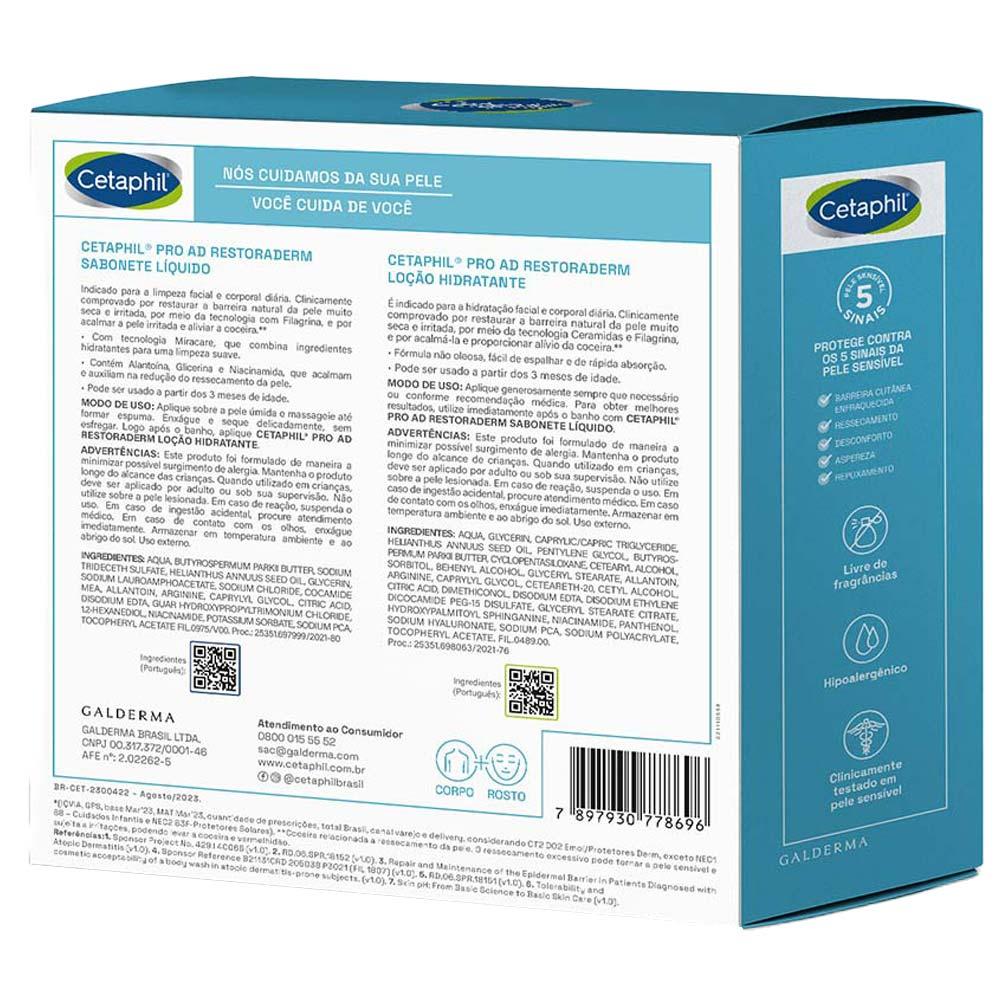 Cetaphil Pro Ad Kit - Loção Corporal + Sabonete Líquido - 2