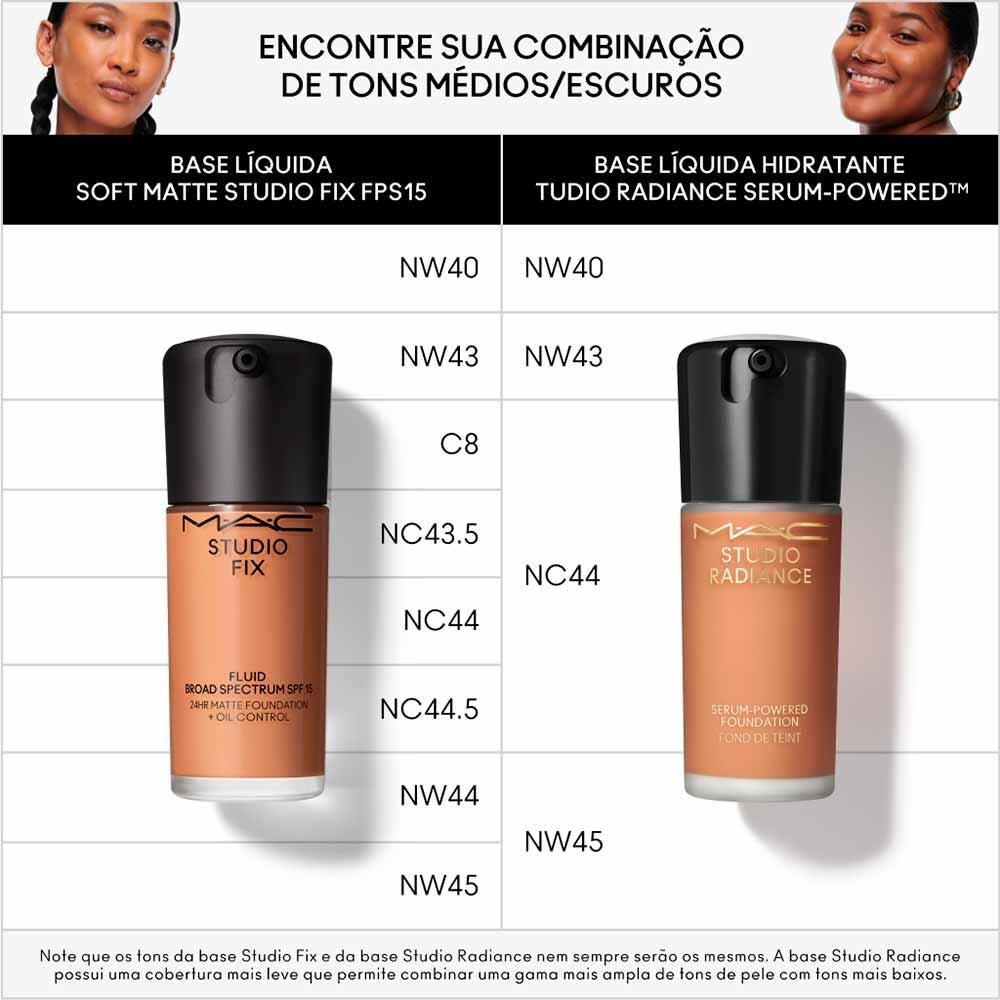 Base Líquida M·A·C Soft Matte Studio Fix - Tons Médios FPS15 - 5