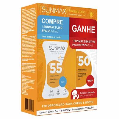 Sunmax Kit - Protetor Solar FPS55 + Protetor Solar Facial Pocket FPS50