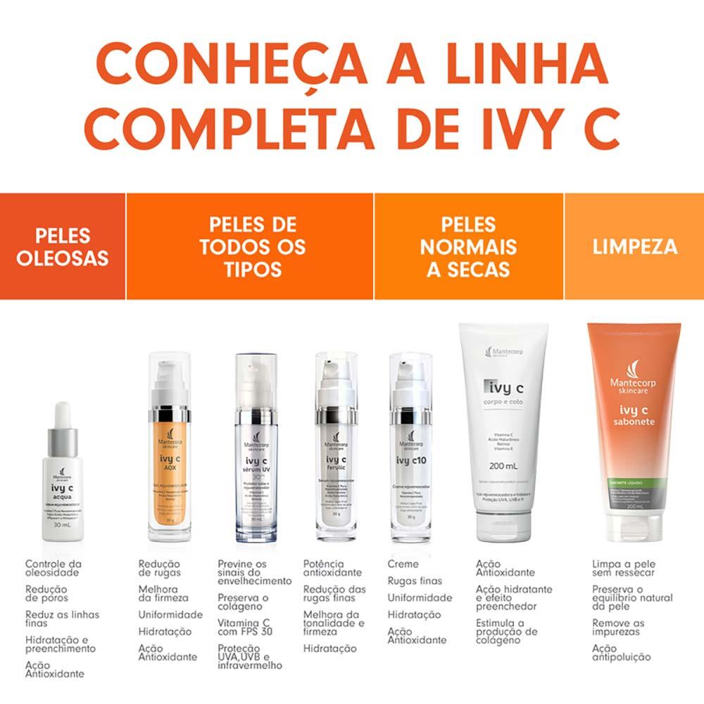 Rejuvenescedor Facial Mantecorp Skincare - Ivy C Acqua - 8