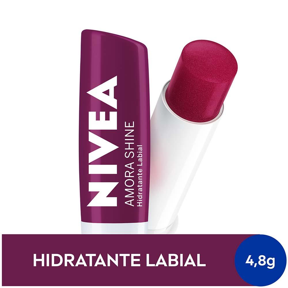 Hidratante Labial NIVEA Shine 4,8g - com 24h de Hidratação - 4