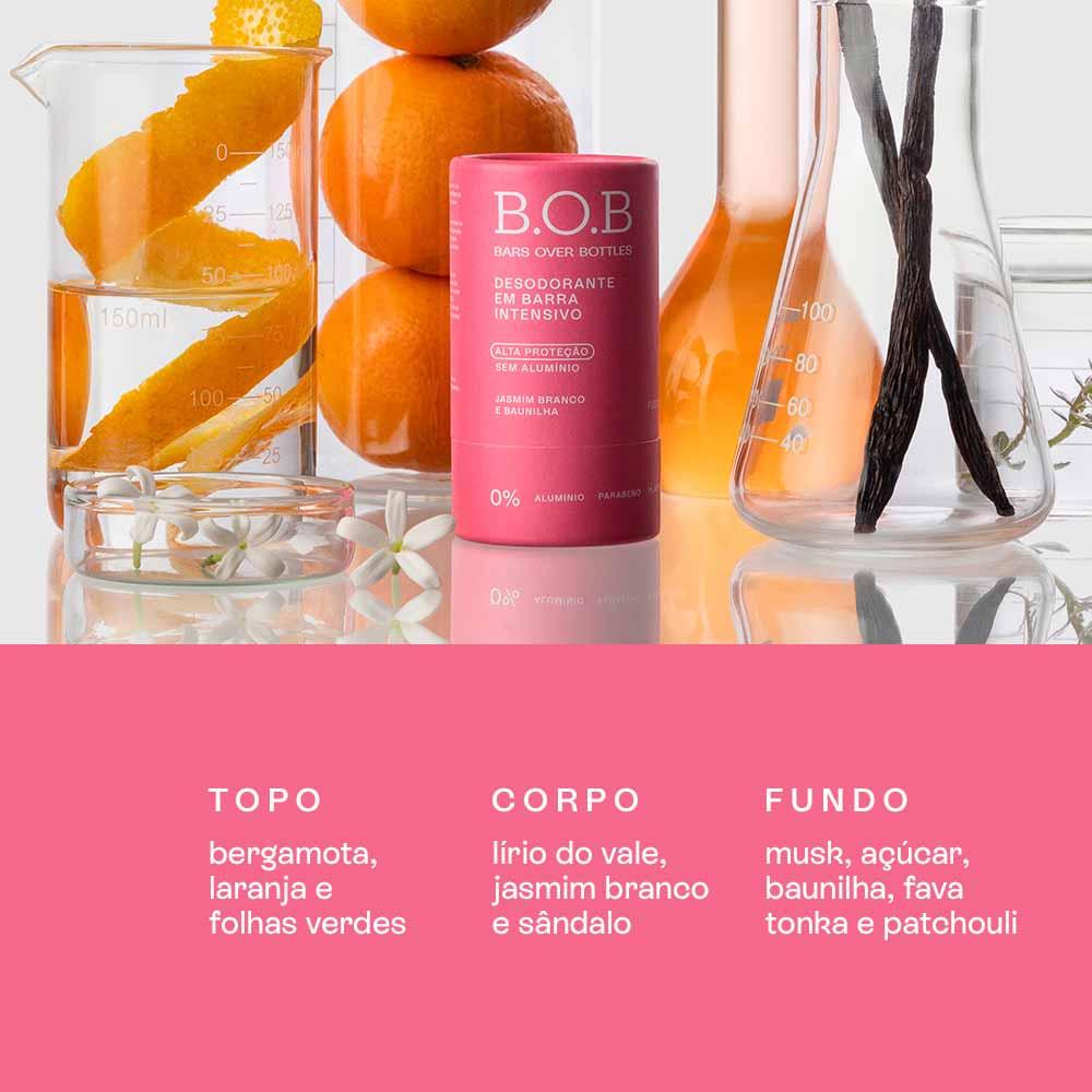 Desodorante em Barra B.O.B Intensivo Jasmim Branco e Baunilha 50g - 5