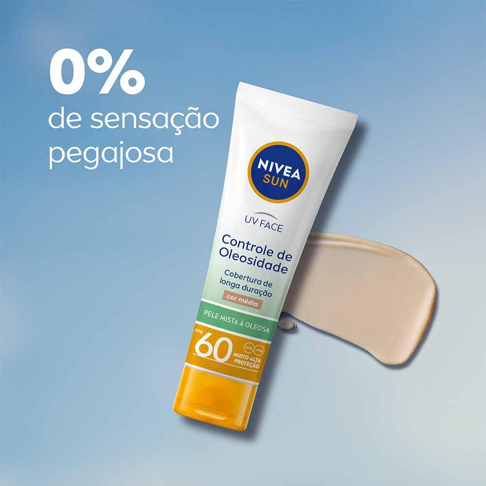 NIVEA SUN Protetor Solar UV Face Controle de Oleosidade Cor Média FPS 60 - 6