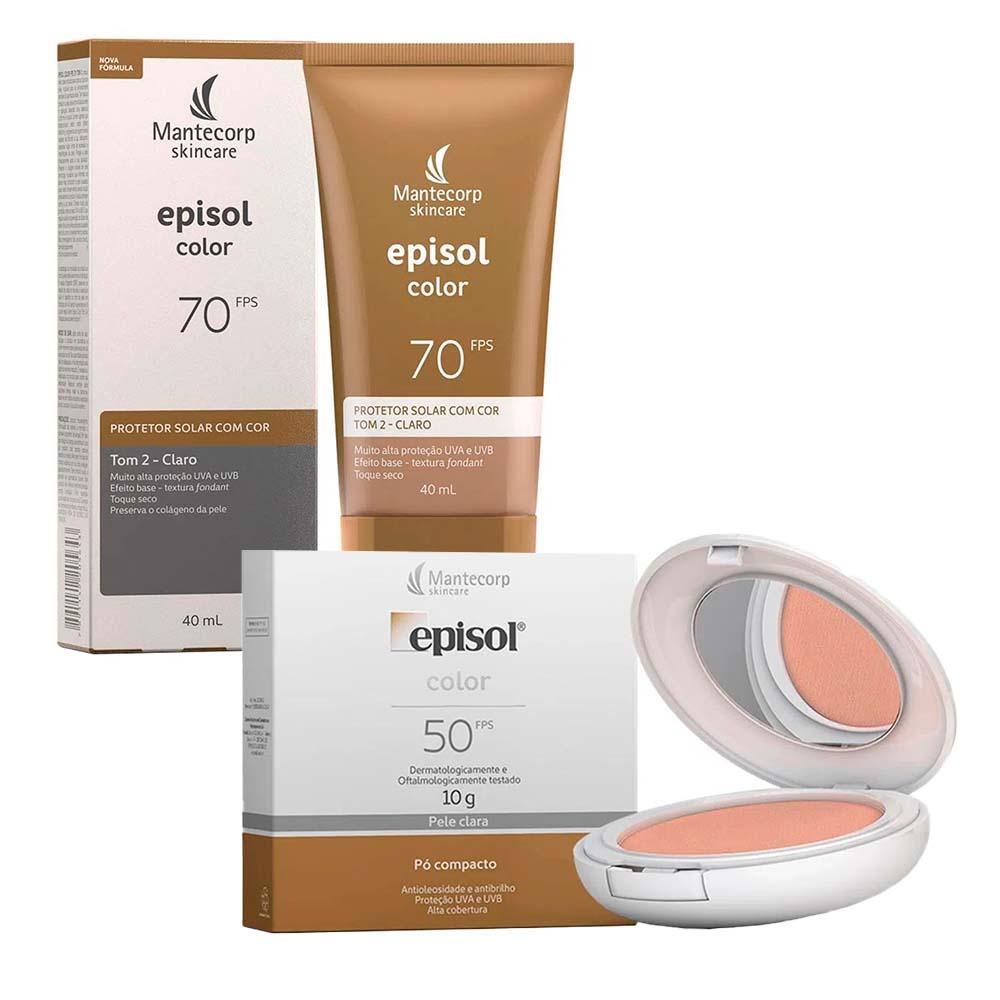 Mantecorp Skincare Episol Kit - Pó Compacto FPS50 + Protetor Solar Tom 2 Claro - 1