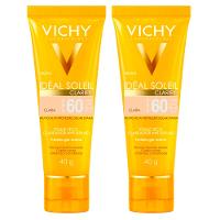 Vichy Idéal Soleil Clarify Kit com 2 Unidades – Protetor Solar Facial com Cor FPS60 - Clara - 1