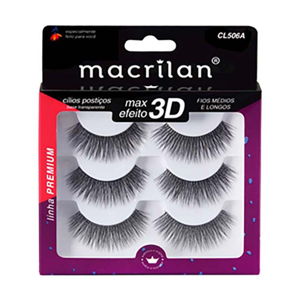 Cílios Postiços Macrilan - Fios Longos e Cruzados CL506A - 1