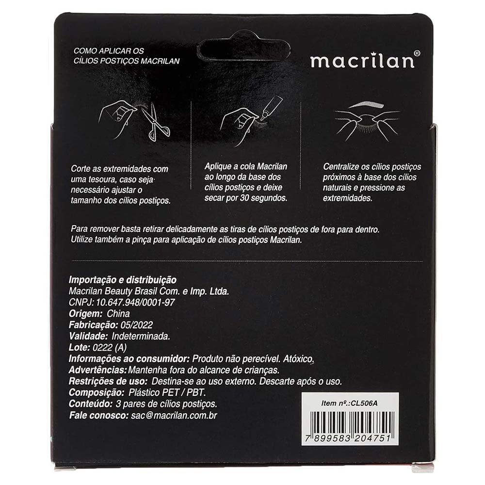 Cílios Postiços Macrilan - Fios Longos e Cruzados CL506A - 3