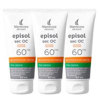 Mantecorp Episol Sec Oc Kit com 3 Unidades – Protetor Solar Facial FPS60 – Claro 60ml - 1