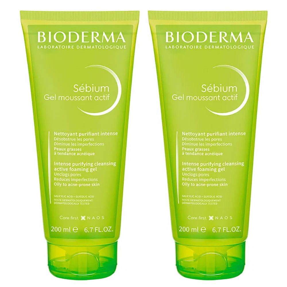 Bioderma Sébium Actif Kit com 2 Unidades - Gel de Limpeza Antioleosidade - 200ml - 1