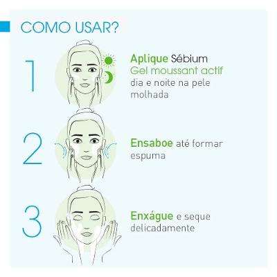 Bioderma Sébium Actif Kit com 2 Unidades - Gel de Limpeza Antioleosidade - 200ml