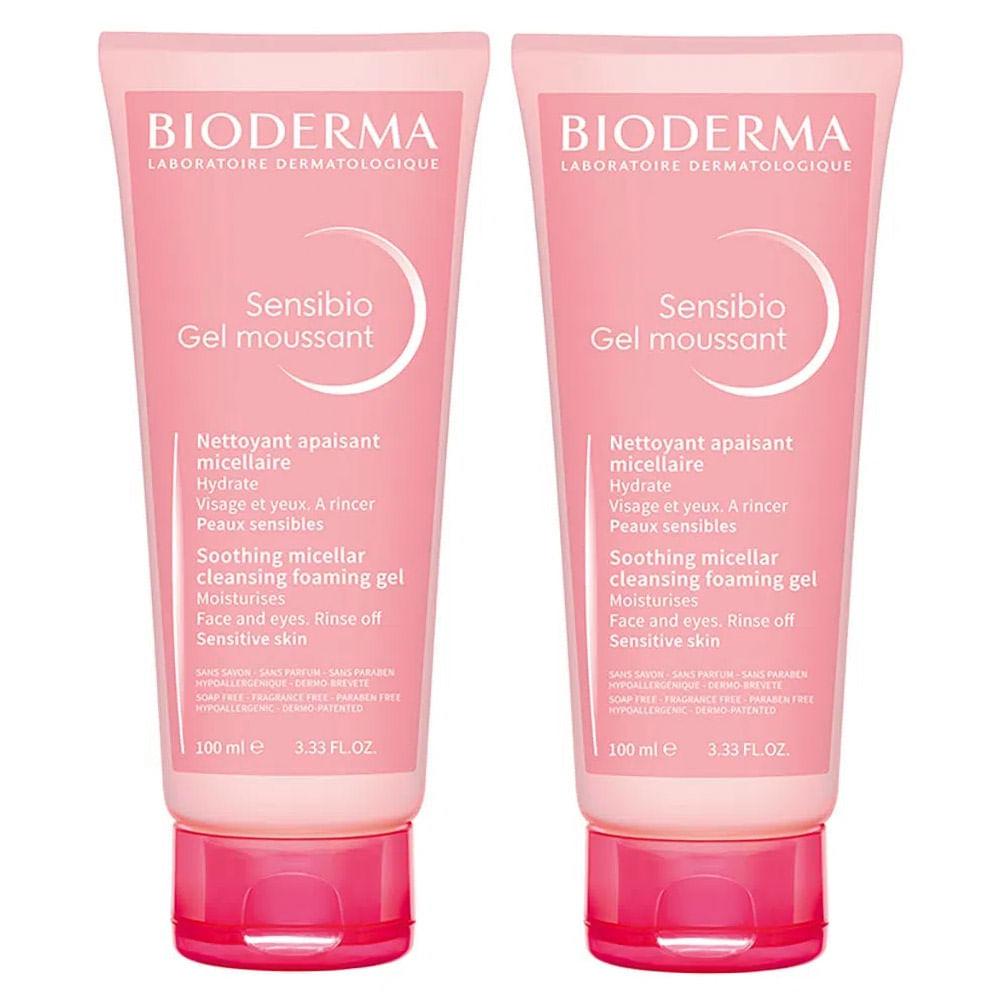 Bioderma Sensibio Gel Moussant Kit com 2 Unidades - Gel de Limpeza Facial Micelar – 100ml - 1