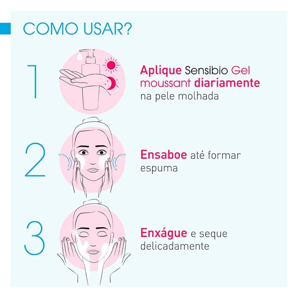 Bioderma Sensibio Gel Moussant Kit com 2 Unidades - Gel de Limpeza Facial Micelar – 100ml - 4