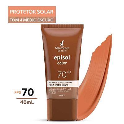 Mantecorp Skincare Episol Kit com 3 Unidades – Protetor Solar com Cor FPS70 – Médio Escuro 40ml