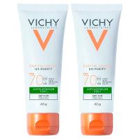 Vichy Idéal Soleil Purify Kit com 2 Unidades – Protetor Solar Facial FPS70 – 40g - 1
