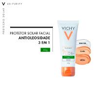Vichy Idéal Soleil Purify Kit com 2 Unidades – Protetor Solar Facial FPS70 – 40g - 2