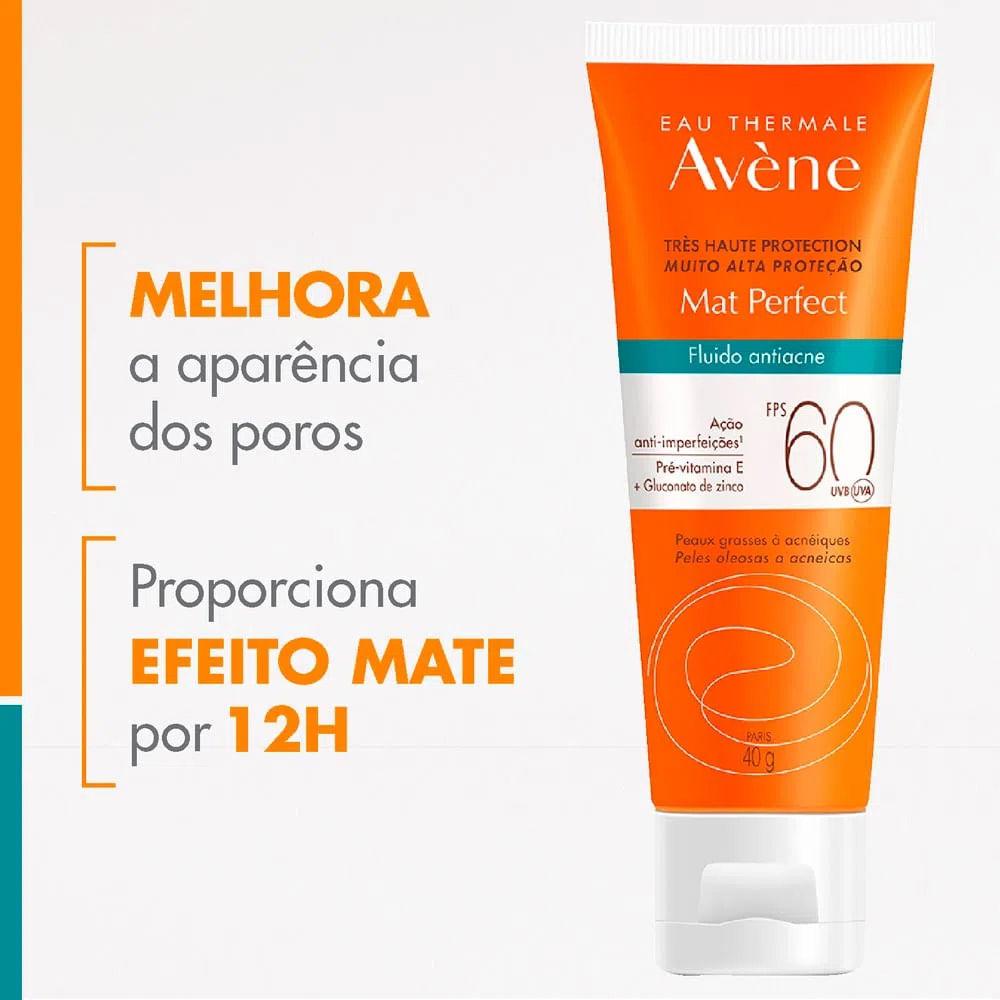 Avène Mat Perfect Fluido Kit com 2 Unidades – Protetor Solar Antiacne FPS60 – 40g - 2