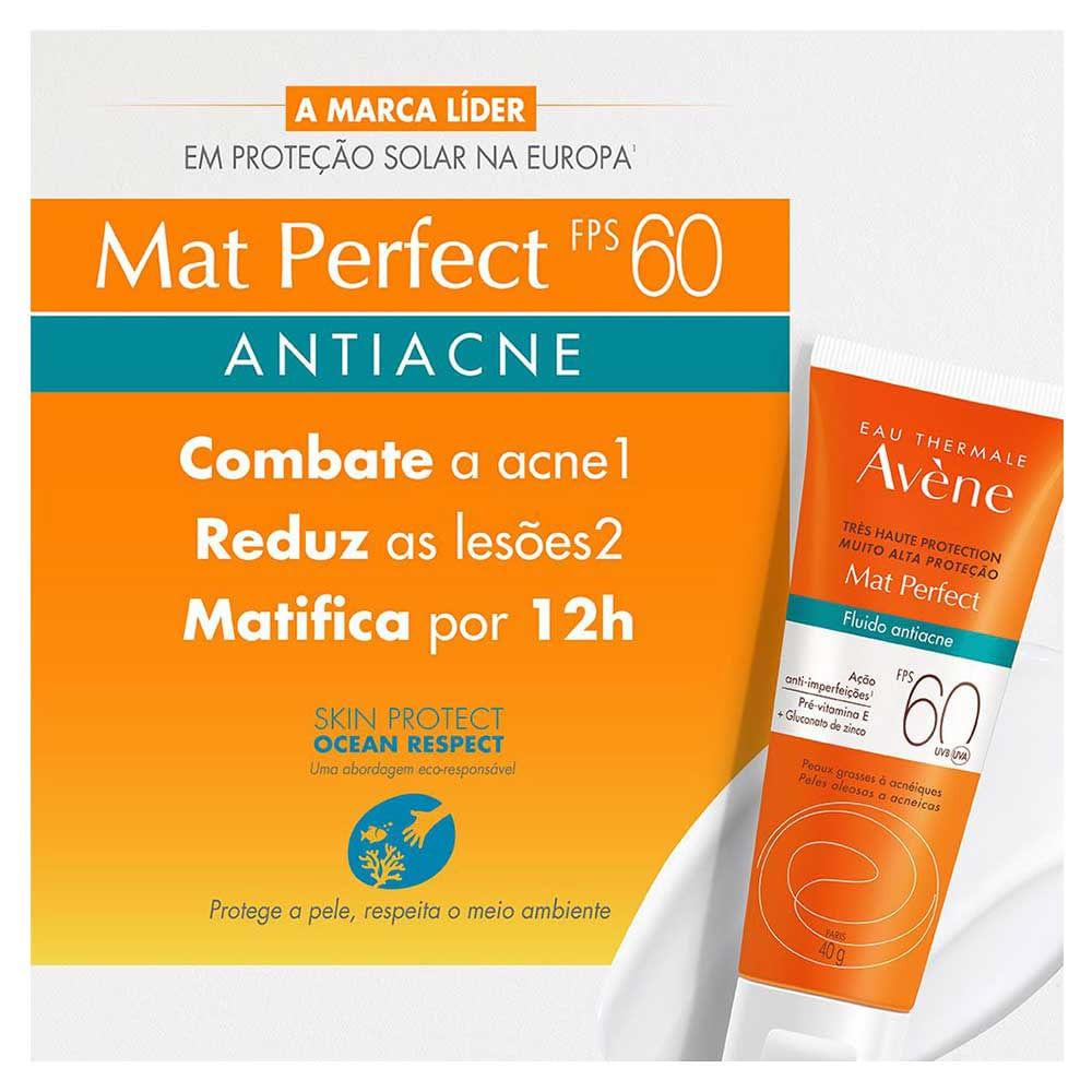 Avène Mat Perfect Fluido Kit com 2 Unidades – Protetor Solar Antiacne FPS60 – 40g - 3