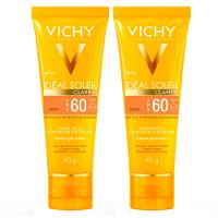 Vichy Idéal Soleil Clarify Kit com 2 Unidades – Protetor Solar Facial com Cor FPS60 - Médio - 1