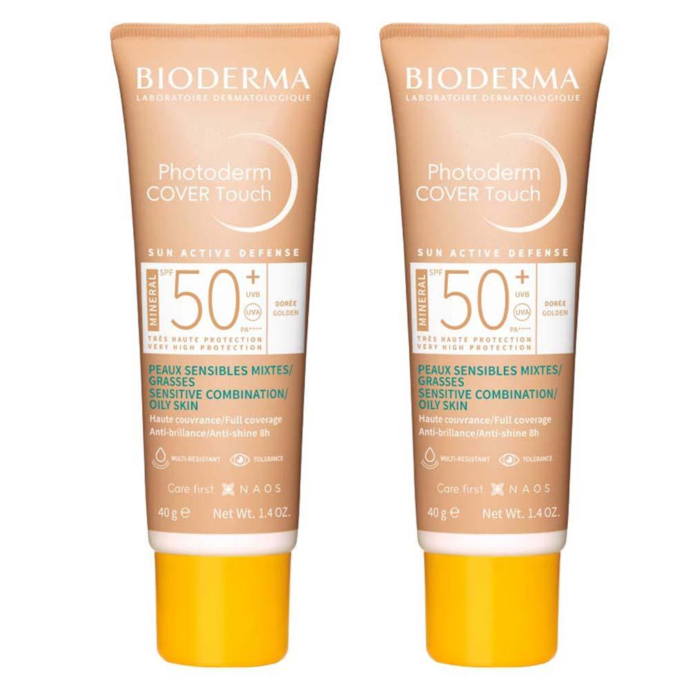 Bioderma Photoderm Cover Touch Kit com 2 Unidades – Protetor Solar Facial com Cor FPS50+ – Médio 40ml - 1