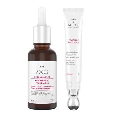 Adcos Derma Complex Kit - Vitamina C para Olhos + Sérum Anti-Idade