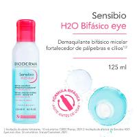Bioderma Kit – Água Micelar Bifásica para Olhos e Lábios Sensibio H2O Eye 125ml + Água Micelar Calmante Sensibio H2O Solution Micellaire 250ml