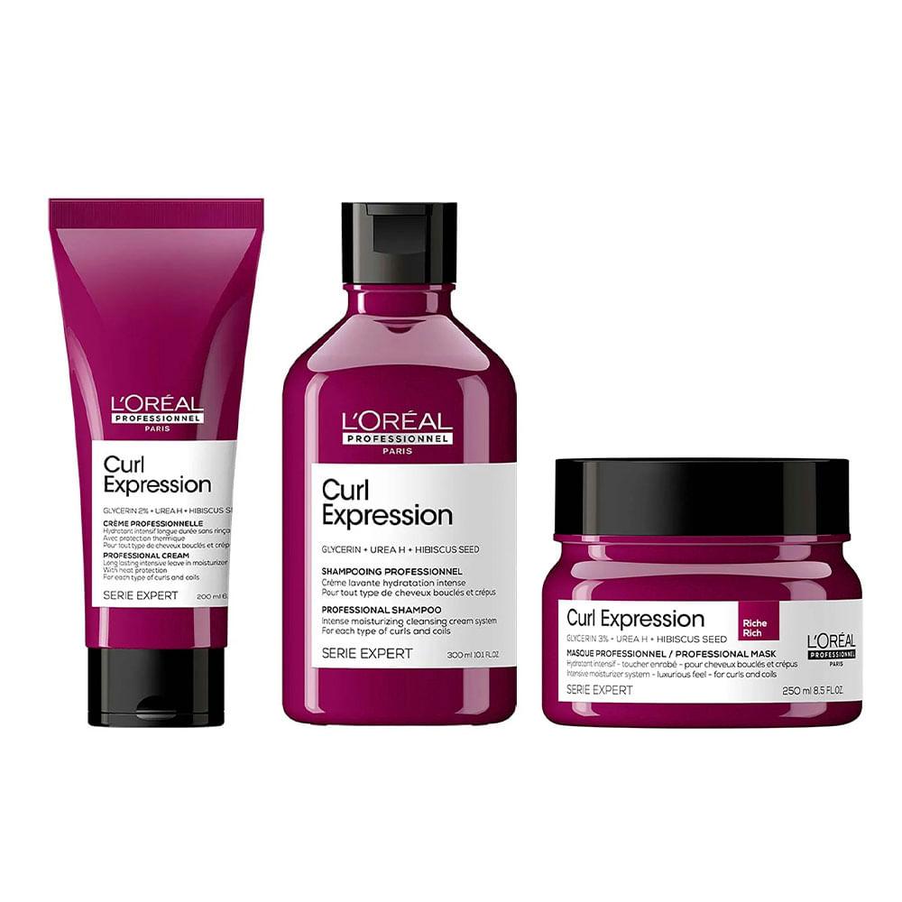 L’Oréal Professionnel Curl Expression Kit – Shampoo + Máscara + Leave-in - 1