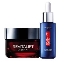 L’Oréal Paris Revitalift Kit – Sérum Facial Antirrugas Noturno Retinol 30ml + Creme Anti-Idade Laser X3 50ml - 1