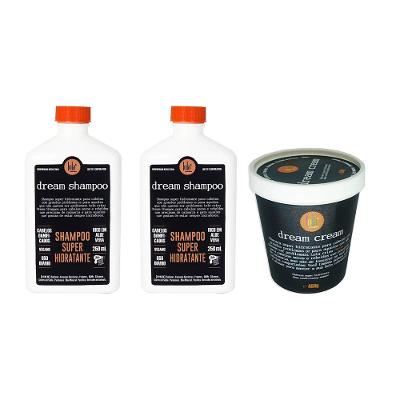 Lola Cosmetics Dream Cream Kit – Duas unidades de shampoos + Máscara Capilar