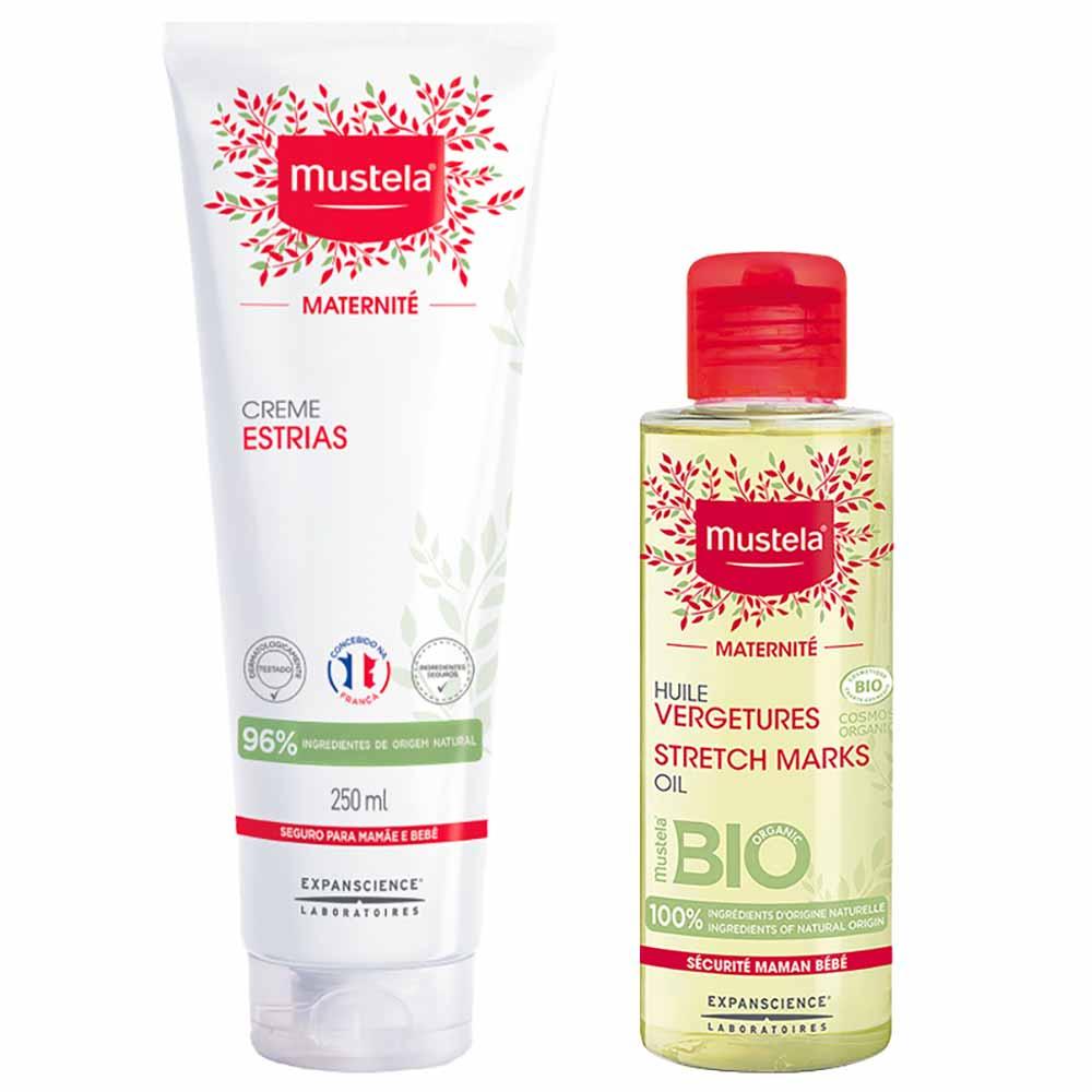 Mustela Maternité Kit – Creme para Estrias 250ml + Óleo para Prevenção de Estrias 105ml - 1