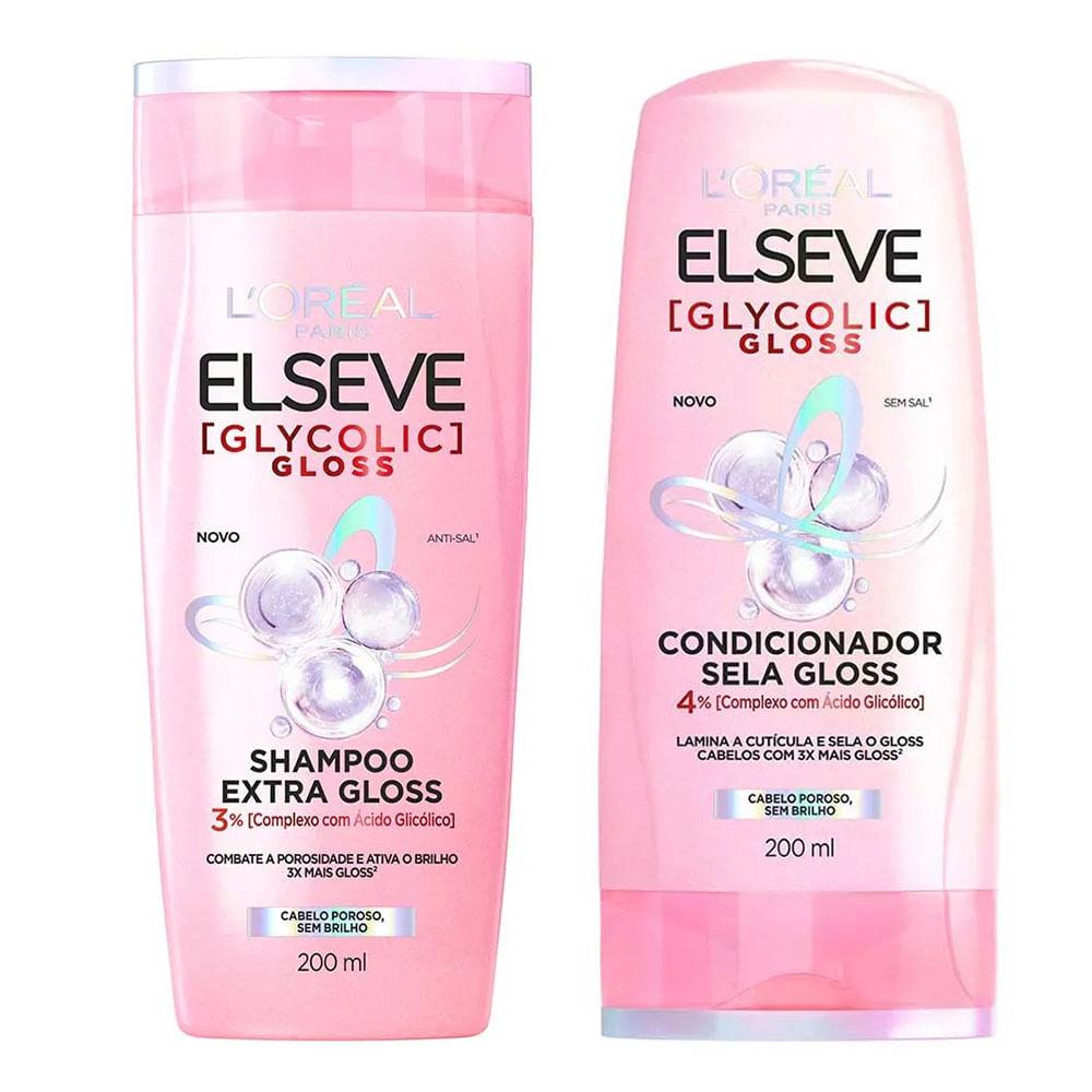 Elseve Glycolic Gloss Kit – Shampoo + Condicionador - 1