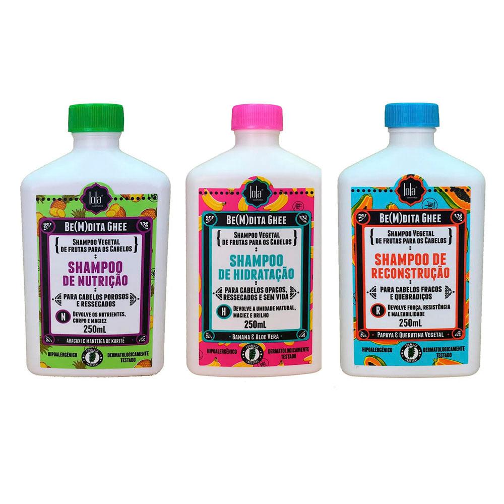 Lola Cosmetics Be(m)dita Ghee Kit Com Três Shampoos - 1
