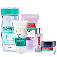 L’Oréal Paris Kit – Água Micelar 200ml + Gel de Limpeza 150g + Gel Creme 50ml + Sérum Preenchedor 30ml + Protetor Solar FPS30 40g - 1