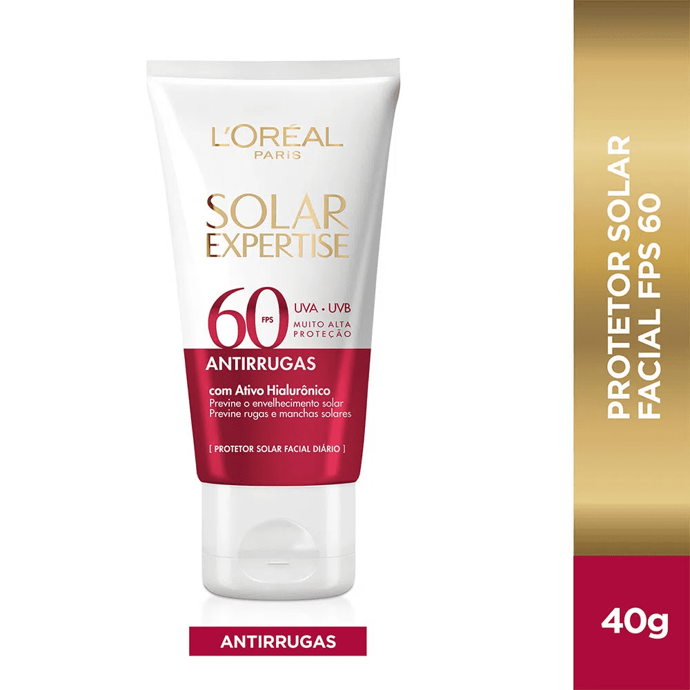 L’Oréal Paris Kit com 2 Unidades - Protetor Solar Facial Solar Expertise Antirrugas FPS60 - 40g - 2