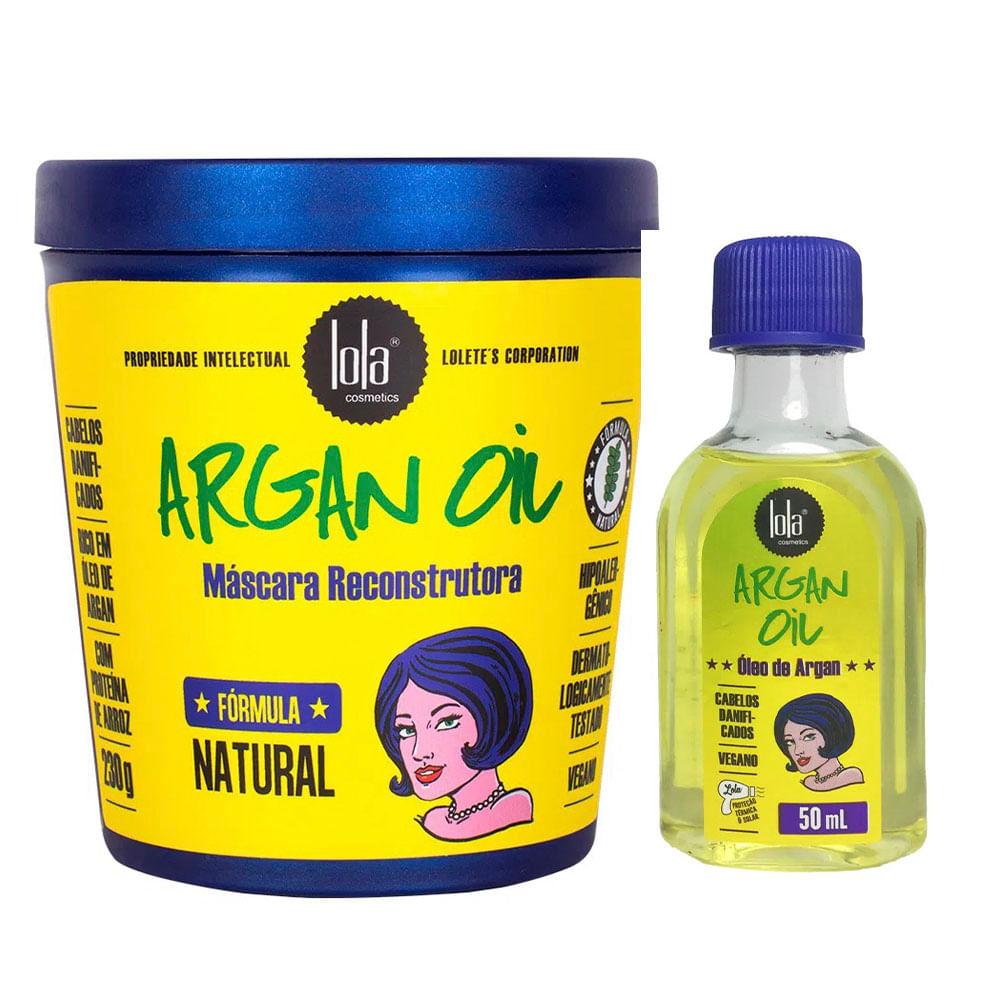 Lola Cosmetics Argan Oil Kit - Óleo Capilar + Máscara de Reconstrução - 1