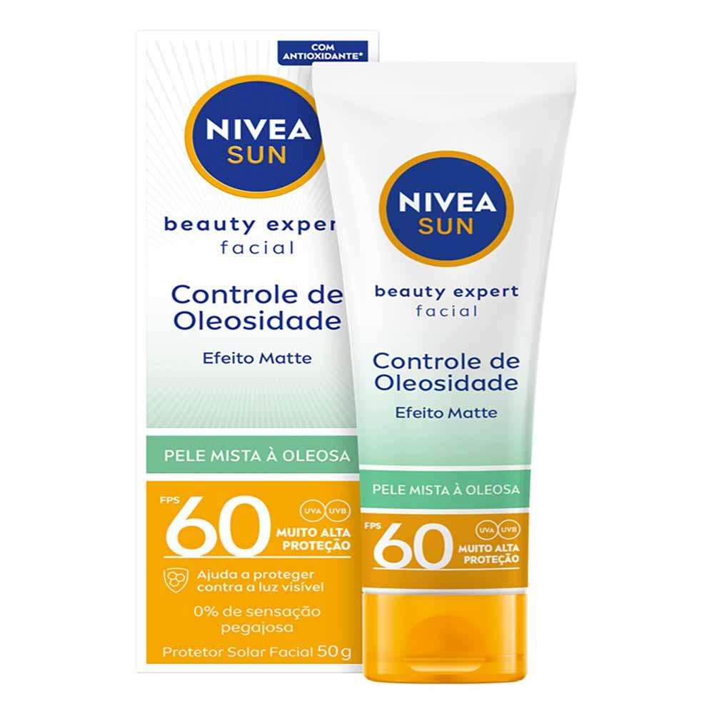 NIVEA Kit – Protetor Solar Sun Protect & Hidrata FPS50 200ml + Protetor Solar Facial Sun Beauty Expert Pele Oleosa FPS50 50g - 2