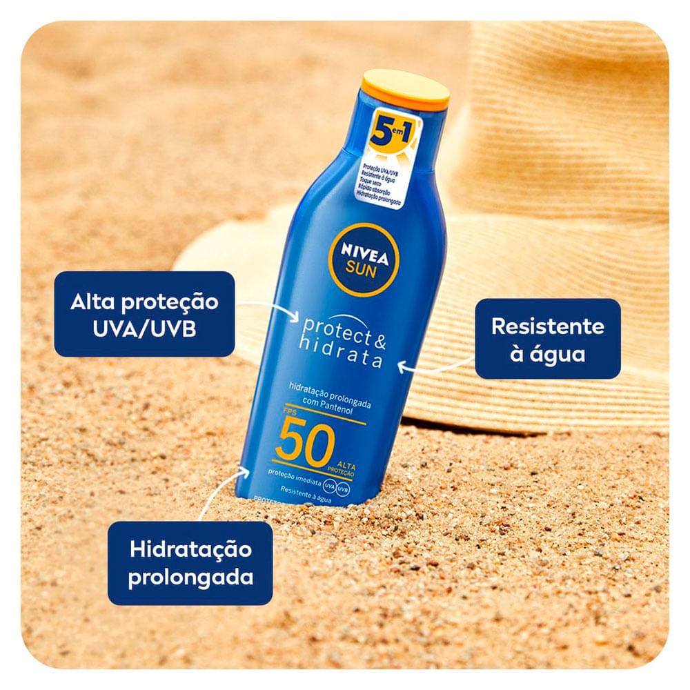 NIVEA Kit – Protetor Solar Sun Protect & Hidrata FPS50 200ml + Protetor Solar Facial Sun Beauty Expert Pele Oleosa FPS50 50g - 5