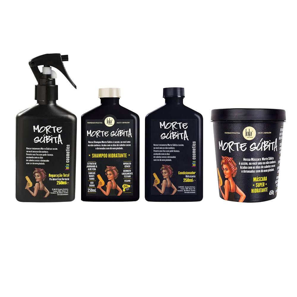 Lola Cosmetics Morte Súbita Kit – Shampoo + Condicionador + Spray + Máscara - 1
