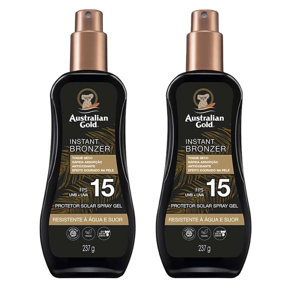 Australian Gold Instant Bronzer Kit Com 2 Protetores FPS 15 - 1