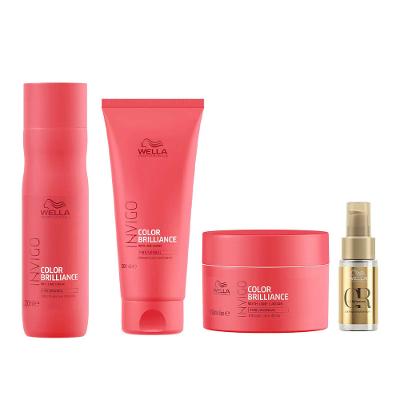 Wella Professionals Invigo Color Brilliance Kit – Shampoo + Condicionador + Máscara + Óleo Smoothening