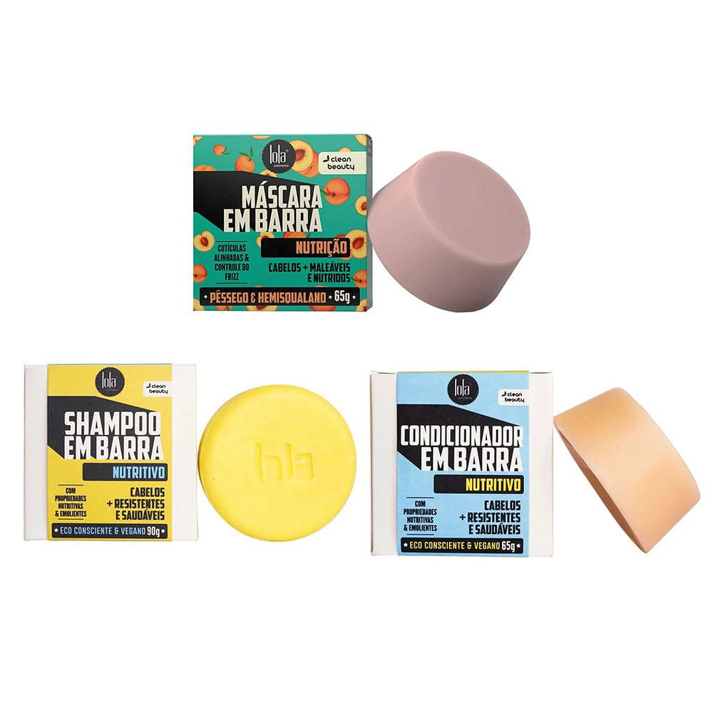 Lola Cosmetics Nutritivo Kit – Shampoo em Barra + Máscara em Barra + Condicionador em Barra - 1