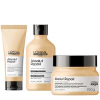 L'oréal Professionnel Absolut Repair Gold Quinoa + Protein Kit – Shampoo + Condicionador + Máscara - 1