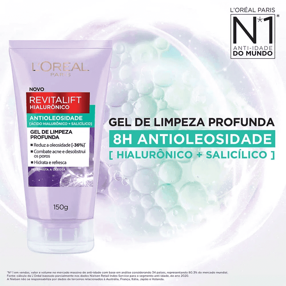 L’Oréal Paris Kit - Água Micelar Efeito Matte 200ml + Gel de Limpeza Oil Control 150g + Sérum Preenchedor Anti Idade 15ml - 3