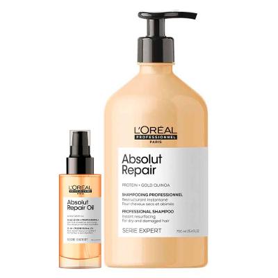L'Oréal Professionnel Absolut Repair Kit Shampoo + Óleo