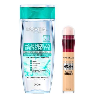 L’Oréal Paris + Maybelline Kit - Água Micelar Efeito Matte + Corretivo Líquido Neutralizer