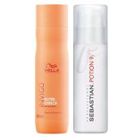 Wella Professionals Kit Invigo Nutri-Enrich Shampoo + Sebastian Potion 9 Creme Gel - 1