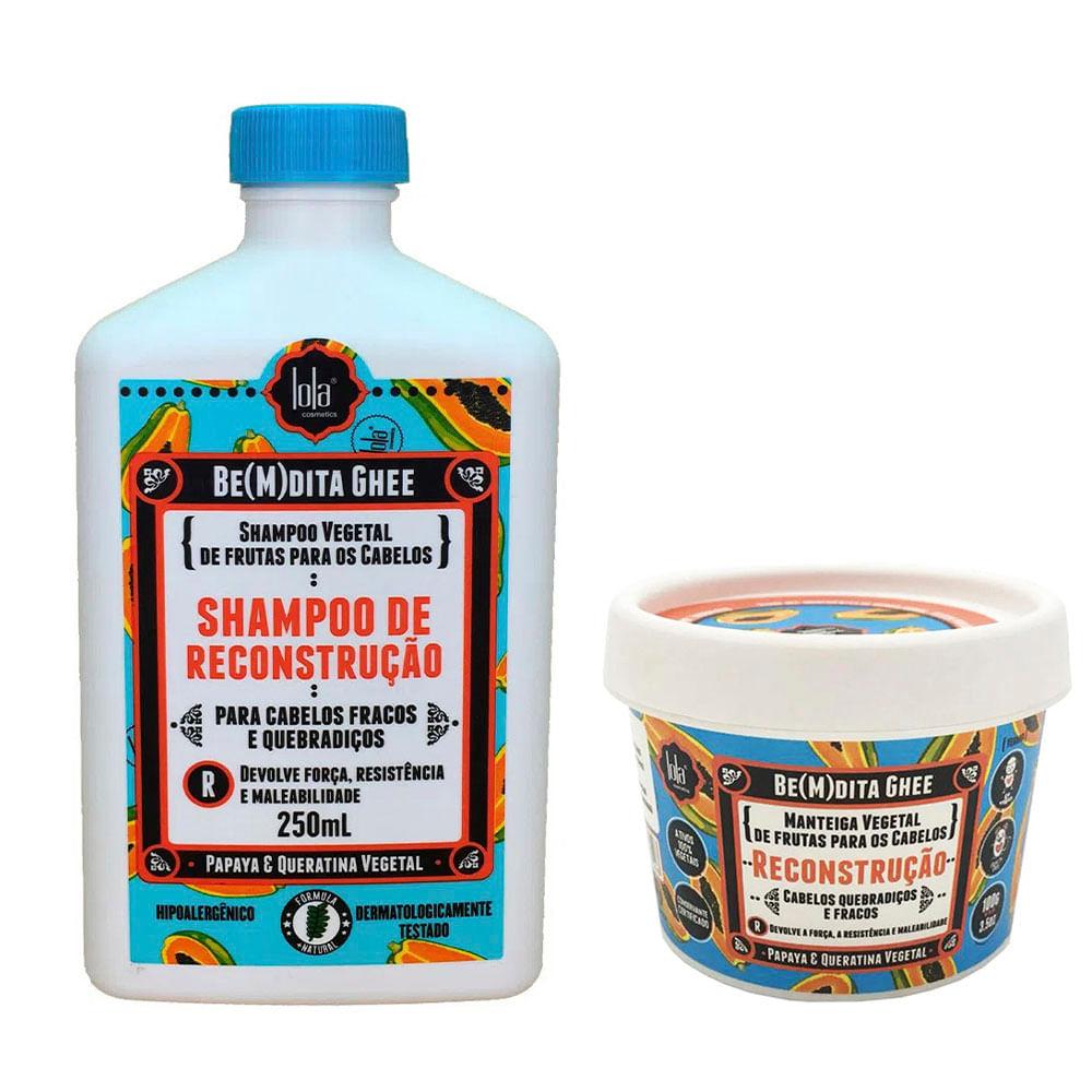 Lola Cosmetics Be(m)dita Ghee Papaya e Queratina Vegetal Kit - Shampoo + Máscara - 1