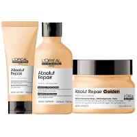 L'oréal Professionnel Absolut Repair Gold Quinoa + Protein Kit – Shampoo + Condicionador + Máscara Light - 1
