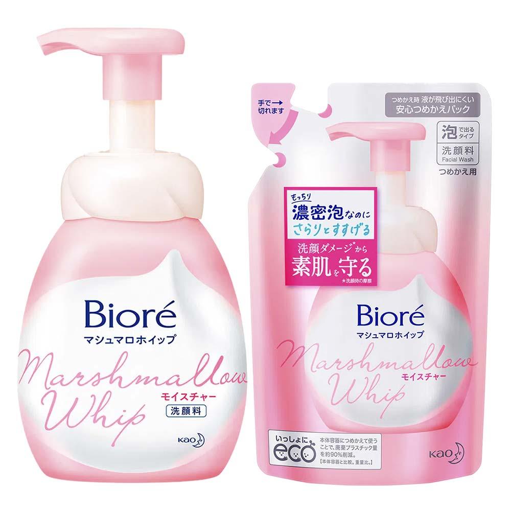 Bioré Marshmallow Whip Moisture Kit – Sabonete Líquido Facial 150ml + Refil 130ml - 1
